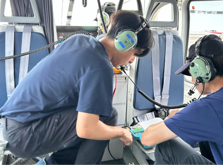 写真：ENG OIL PRESS測定中の様子