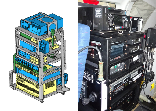 写真：機材収容ラック