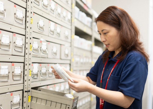 写真:資材部の様子
