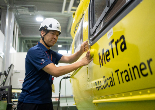 写真:訓練部の様子